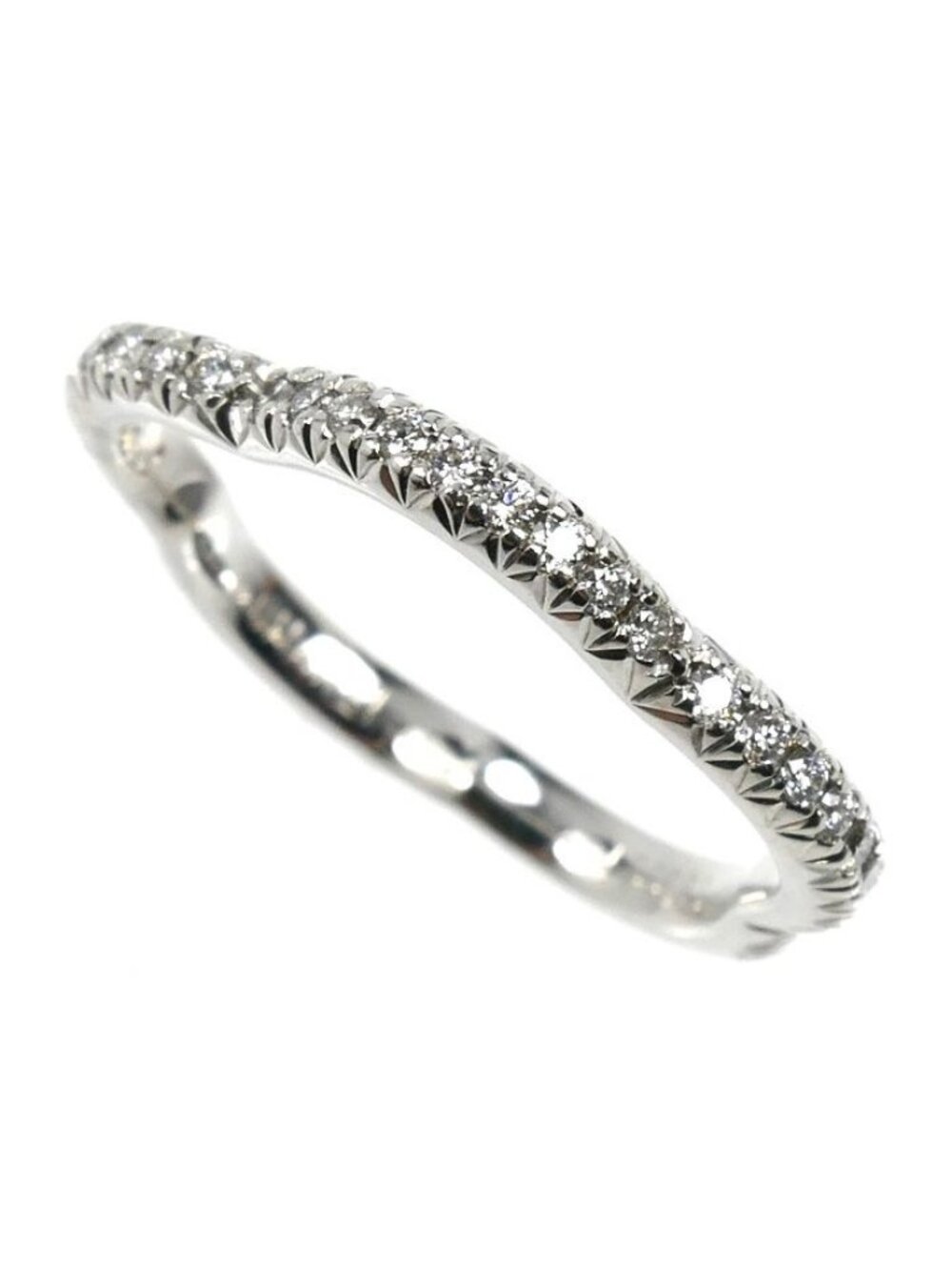 Chanel 18k White Gold Camellia Diamond Ring 48